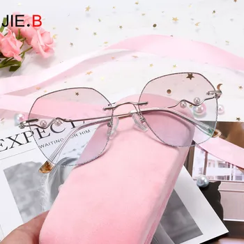 

JIE.B new net red ultra-light diamond elegant ladies glasses can be equipped with myopia anti-blue light anti-computer