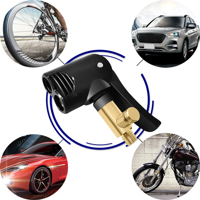 Brass Inflatable Pump Car Tire Air Chuck Inflator Pump Valve Connector Clip-on Adapter Car Tyre Wheel Valve For Xiaomi 1S
