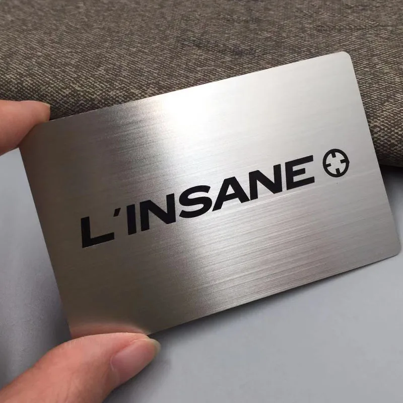 Silberne Visitenkarten aus Metall mit individuellem Farbdruck, VIP-Mitgliedskarten aus Edelstahl – Detail 7