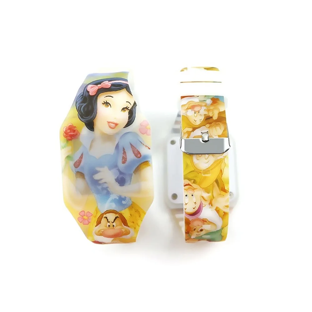 Snow White Children's Watch Gift Silicone LED Luminous Watch Children's Clock Gift for Children Holiday gift afbeelding