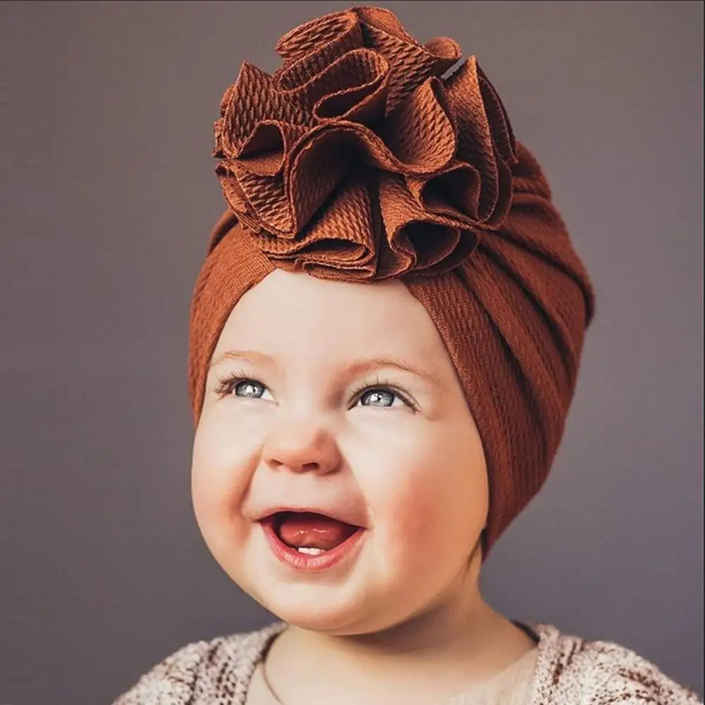 

Lovely Flower Baby Hat Soft Baby Girl Hat Turban Spring Infant Toddler Newborn Baby Cap Bonnet Headwraps Kids Hat Beanies