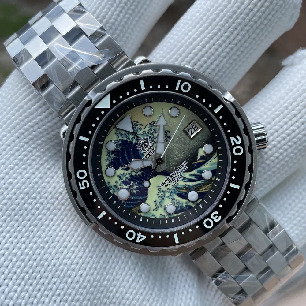 Automatic Mechanical Dive Watch 300m Waterproof Full Luminous Japan