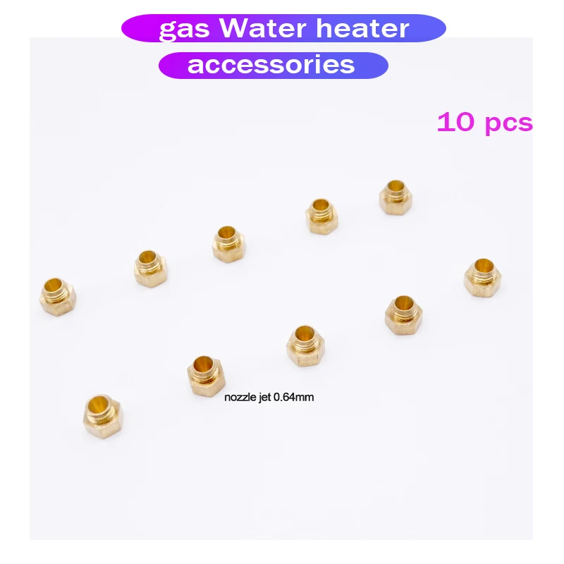 10 PCS M5*0.75 LPG gas Water heater accessories liquid and natural gas water heater nozzle jet 0.64mm