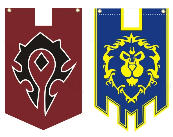 Vedio игра World of Warcraft WOW Alliance Horde Косплей баннер флаг синий/красный аксессуар для