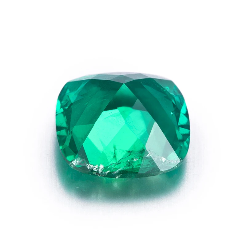 オンラインでの早期割引 水熱ラボ作成エメラルド宝石コロンビアクッション 激安で販売 Spacecreatebrain Jp