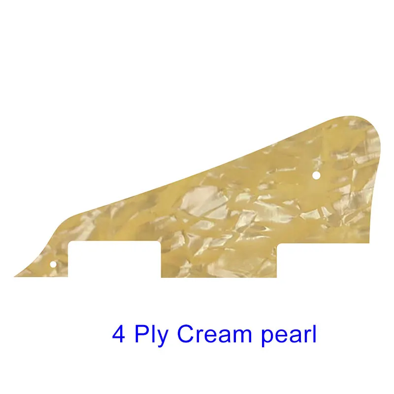 4 Ply cream pearl Pleroo гитарные части для 2 Винты для отверстий Les Paul гитарные накладки для царапин пластины много цветов - Цвет: 4 Ply cream pearl