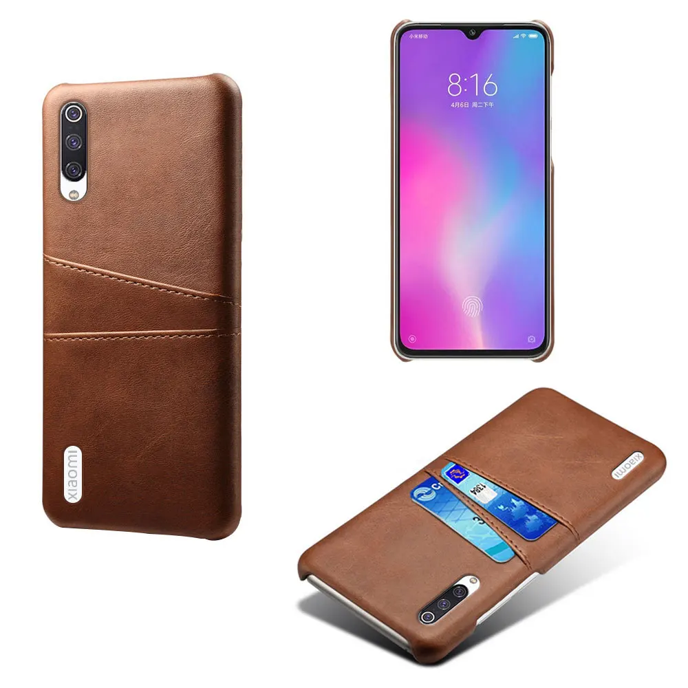 

Applicable Millet CC9 Phone Case Simple Card Instert Leather Case Xiaomi CC9 Protective Case Hard Case Back Cover All Edges Incl