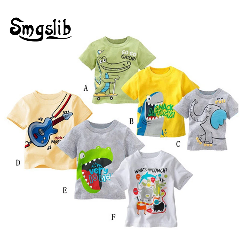 

Smgslib graphic t shirts T-shirts Kids Print T Shirt For Children Summer T-shirt Cotton Tops Clothing clothes boys clothes