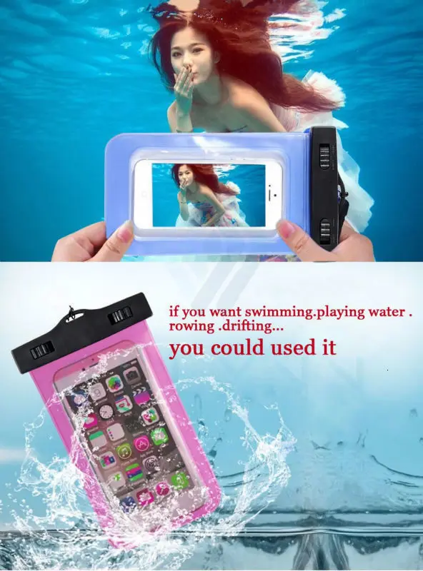 Водонепроницаемая сумка для мобильного телефона для iphone6plus с сенсорным экраном, водостойкая подводная сумка для плавания, камера для Apple, водолазный костюм
