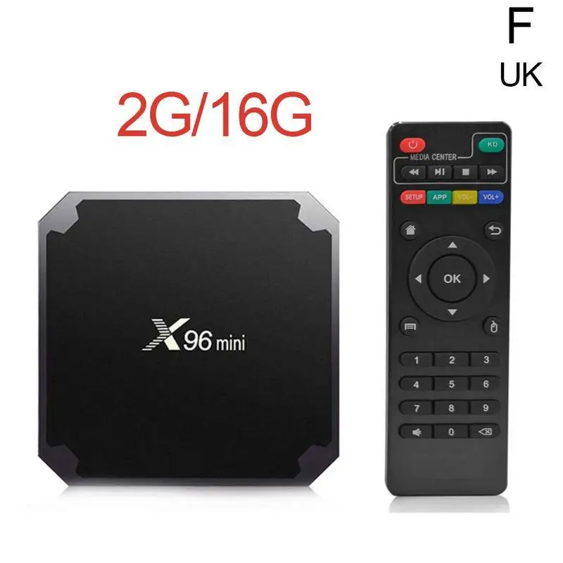 ТВ приставка 2G16G4K X96 mini S905W Android Мини Смарт ТВ приставка четырехъядерный с поддержкой 2,4G беспроводной wifi медиа приставка телеприставка - Цвет: F
