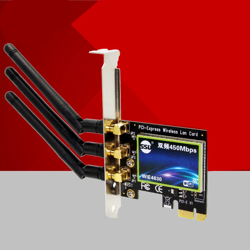SSU Беспроводной двухдиапазонный PCI Express адаптер со скоростью до 450 Мбит/с 2,4G/5G Wi-Fi адаптер сетевая карта для настольных компьютеров