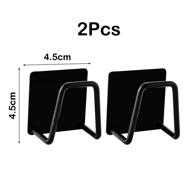 Kitchen Stainless Steel Sponges Holder Storage Rack Self Adhesive Sink Sponges Drain Drying Rack Kitchen Sink Storage Stand 3PCS 2PCS Black