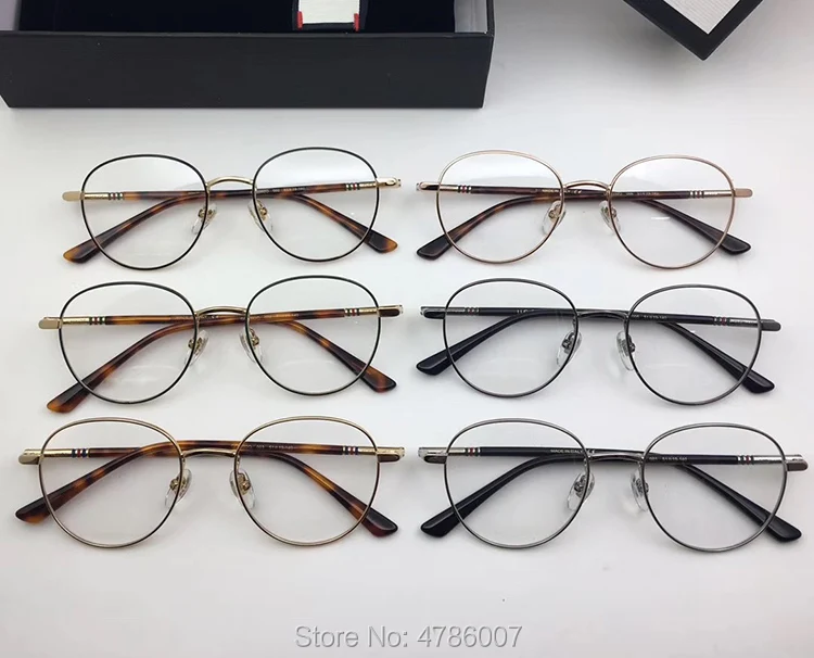 

Luxury Brand Designer Optical Eyeglass Frames Retro Round Women Prescription Men Eyewear Frames with original box