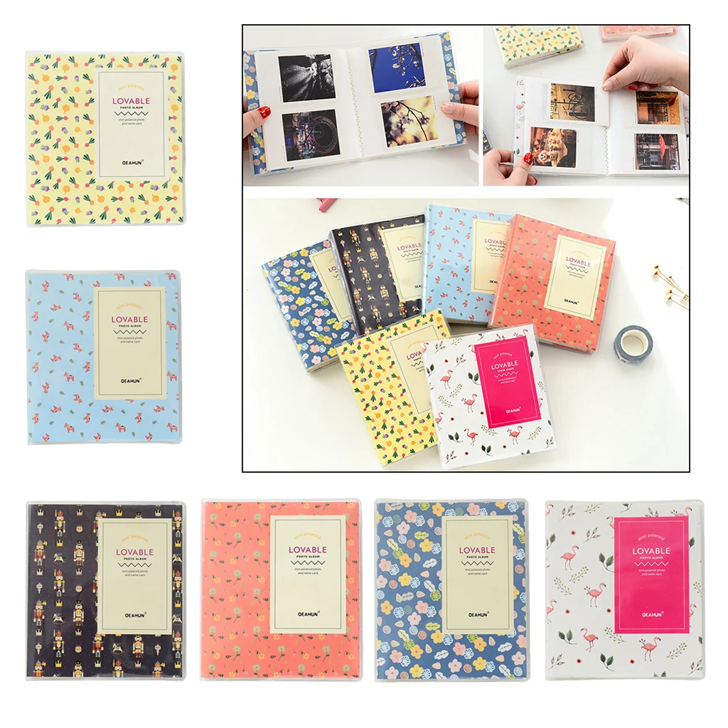 64 Tasche Photo Album 3 ''Picture Album Organizer Custodia Per Fujifilm Instax Mini 8 9 7S 50 90 Film