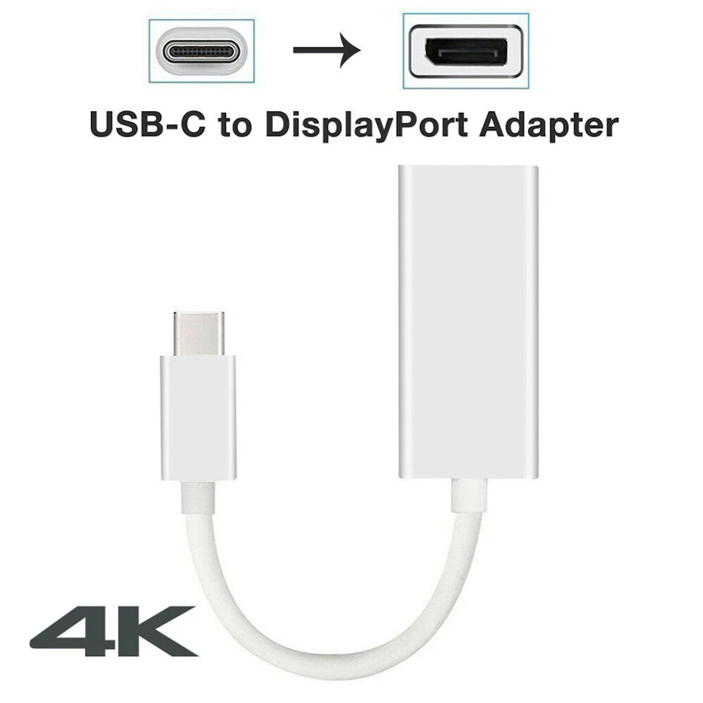 USB-C преобразователь дисплейного порта 4K @ 60Hz стандартный адаптер DP type-C поддержка 4K UHD 1080P для Macbook Pro