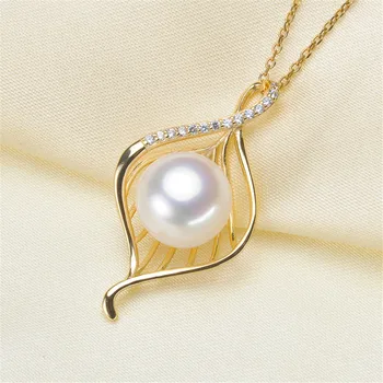 

Pendant Mount Pearl Accessories 925 sterling silver pendant of the same design Jewelry DIY No Pearl Free Shipping 2019D056