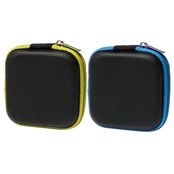 

2 Pcs Cover Case Protective Case Earphone Case Simple Design Cued for Headphone Cables Coin Or Any Other Small Object, 1 Pcs Yel