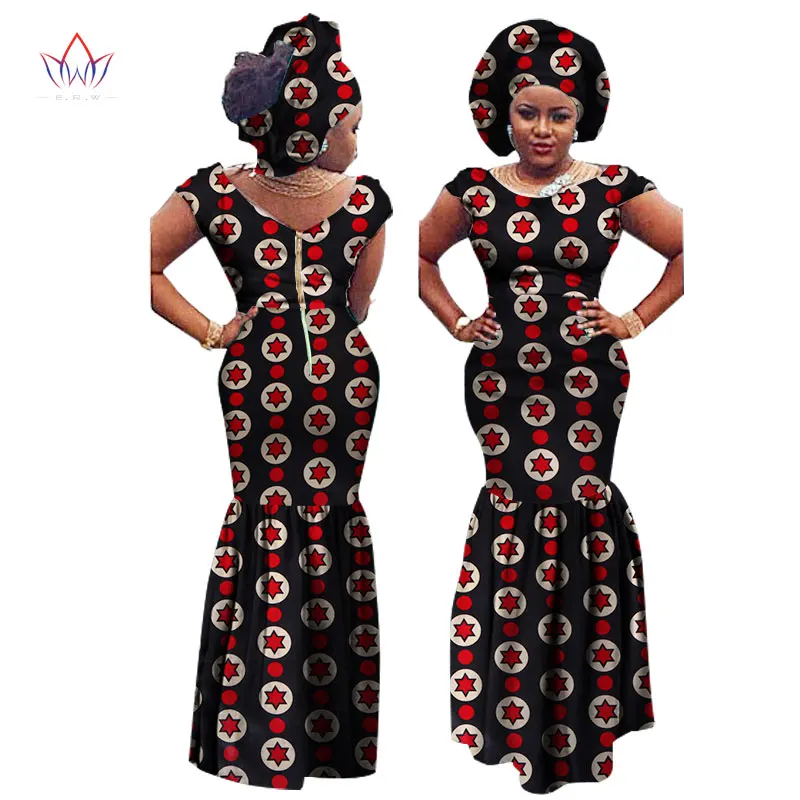 О-образным вырезом Африка платье для Для женщин летние Винтаж длинное-Party-кружева Дашики вышивка Африканский Базен Риш Femme плюс Размеры WY1776 - Цвет: 17