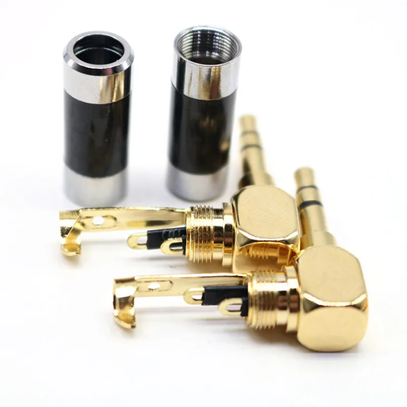 XSSH Hi end 10 piece Audio Male Earphone Headphone plug Carbon Fiber 3 5mm stereo 1 8 jack connector for 3mm 6mm Cable