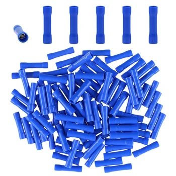 

New Arrival-200 Pcs 16-14 Gauge Butt Electrical Insulated Quick Splice Crimp Terminals Connectors For Car Boat