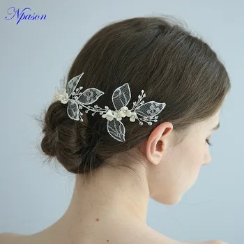 

Crystal Hairpin Gift For Bride Bridal Wedding Hair Accessories New Arrival Hairband Lace Headwear Full Dress Decorate 2019 S8211