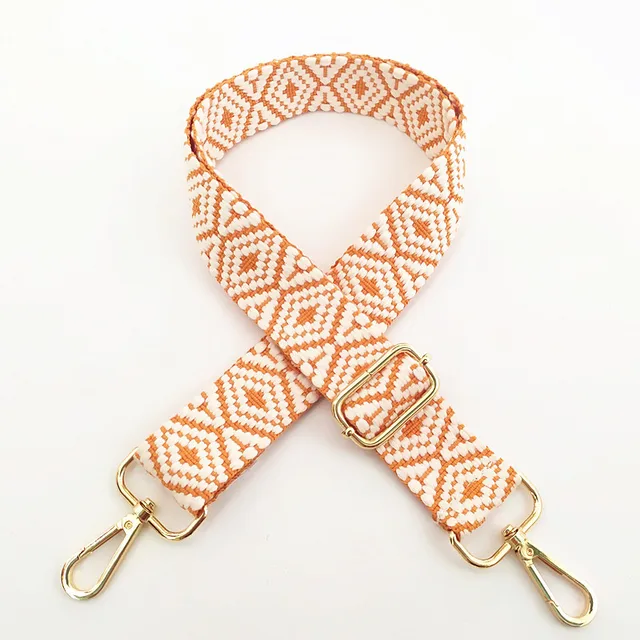 Women Handbag Wide 3.8cm Belt Shoulder Crossbody Bag Strap Replacement Adjustable Strap Bag Part Accessory Belt For Bag 130cm Orange