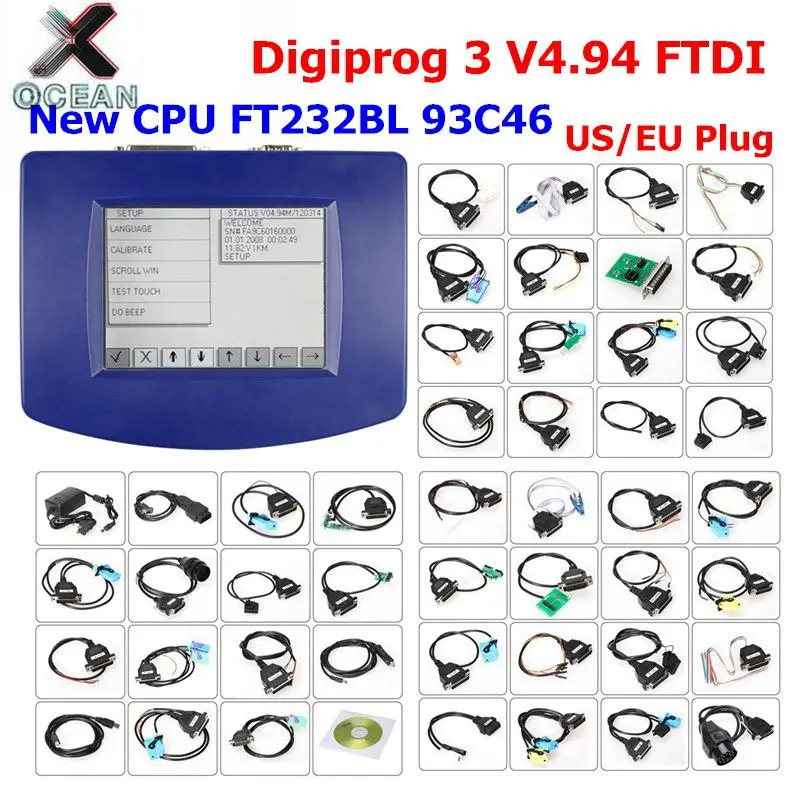 

Digiprog3 Full set Normal Version Original CPU FTDI Digiprog 3 V4.94 Odometer programmer DigiprogIII Odometer correction Tool