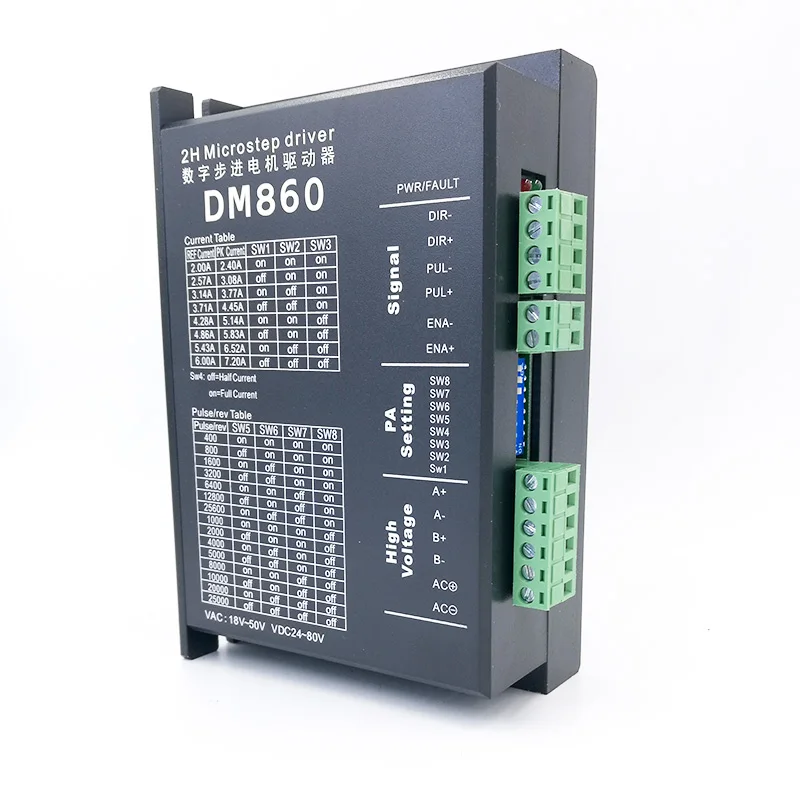 Контроллер шагового двигателя DM860 микрошаговый двигатель бесщеточный двигатель постоянного тока корпус для 57 86 шагового двигателя Nema23 Nema34