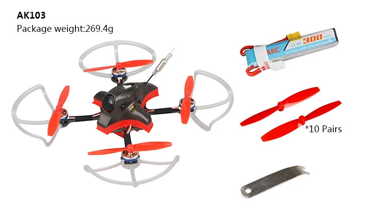 Стиль KINKONG/LDARC AK103 109 мм 3S 2,5 дюймов зубочистка FPV гоночный Дрон PNP/BNF F4 FC 12A Blheli_S ESC 25~ 200mW VTX Runcam