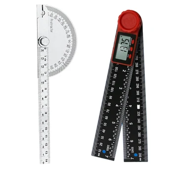 

0-200mm Digital Angle Finder Ruler Vernier Caliper Protractor Measure Ruler Digital Electronic Protractor Inclinometer Ruler