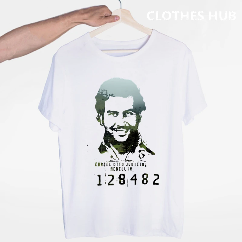 Пабло Эскобар футболка колумбийский наркоман картел деньги мужская футболка Летняя Camiseta футболка Забавные футболки - Цвет: D