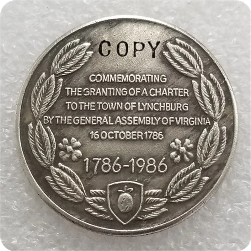 США 1786-1986 линчбург Вирджиния двухлетний праздник имитация монеты