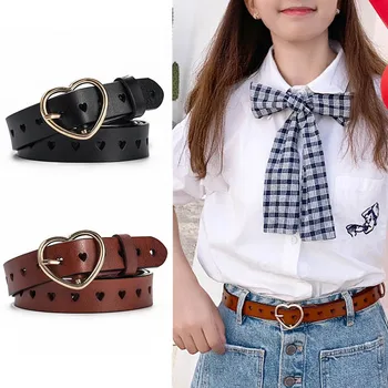 

New Genuine Leather Women Heart-shaped Belt Fashion Female Pin Buckle Waist Strap High Quality Luxury Ladies Jeans Waistband