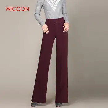 

WICCON Trousers For Women Spring Autumn Office Lady 2020 Women's Long Pants Female Fashion Wide Leg Pants Ladies Casual Trousers