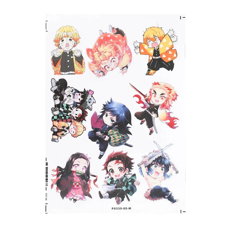 Аниме наклейка s Demon Slayer Kimetsu No Yaiba аниме наклейка s ПВХ граффити наклейка s чемодан багаж гитара автомобиль