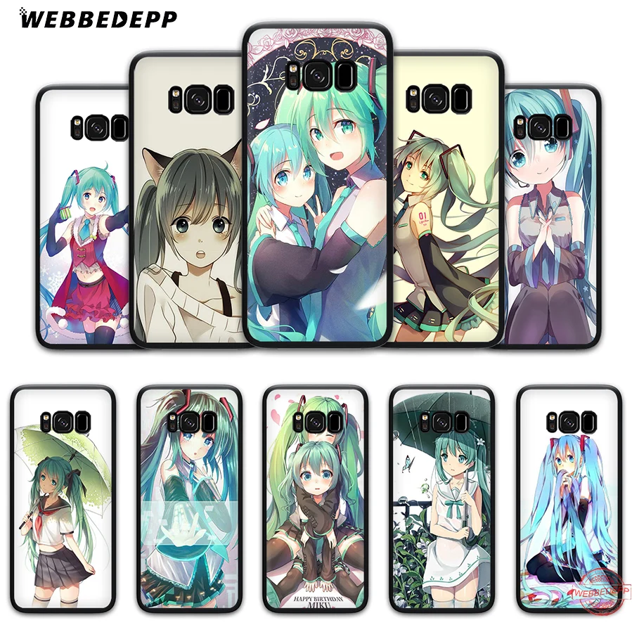 WEBBEDEPP Miku Hatsune мягкий чехол для Samsung J4 J6 Prime Plus J8 2018 J7 Dou A20E A70S A51 A71 A81 A91 | Мобильные