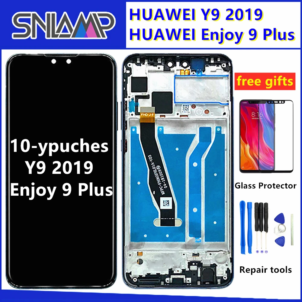 

6.5 Inch 10-Touch Original LCD For HUAWEI Y9 2019 Lcd With Frame Display Screen For HUAWEI Y9 2019 Screen JKM-LX1 JKM-LX2 LX3