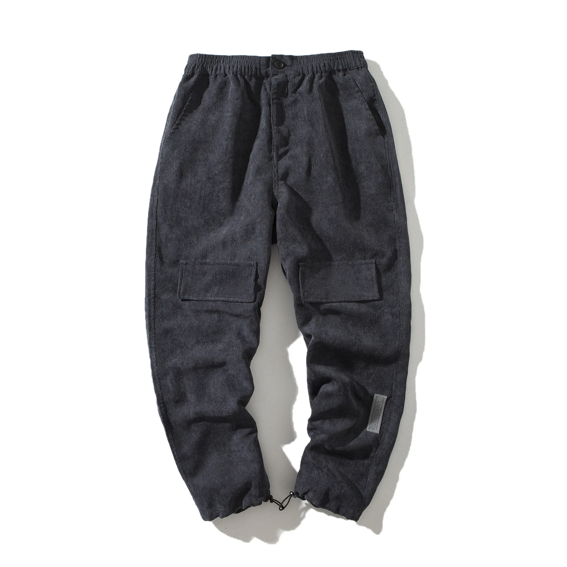 

2019 Autumn New Style Origional Popular Brand Casual Pants Men's Loose-Fit Corduroy Drawstring Ankle Banded Pants Sub-MEN'S Trou