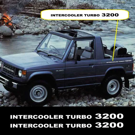2 шт. турбо 3200 Виниловая пленка для оклеивания автомобилей Стайлинг Mitsubishi Delica L300