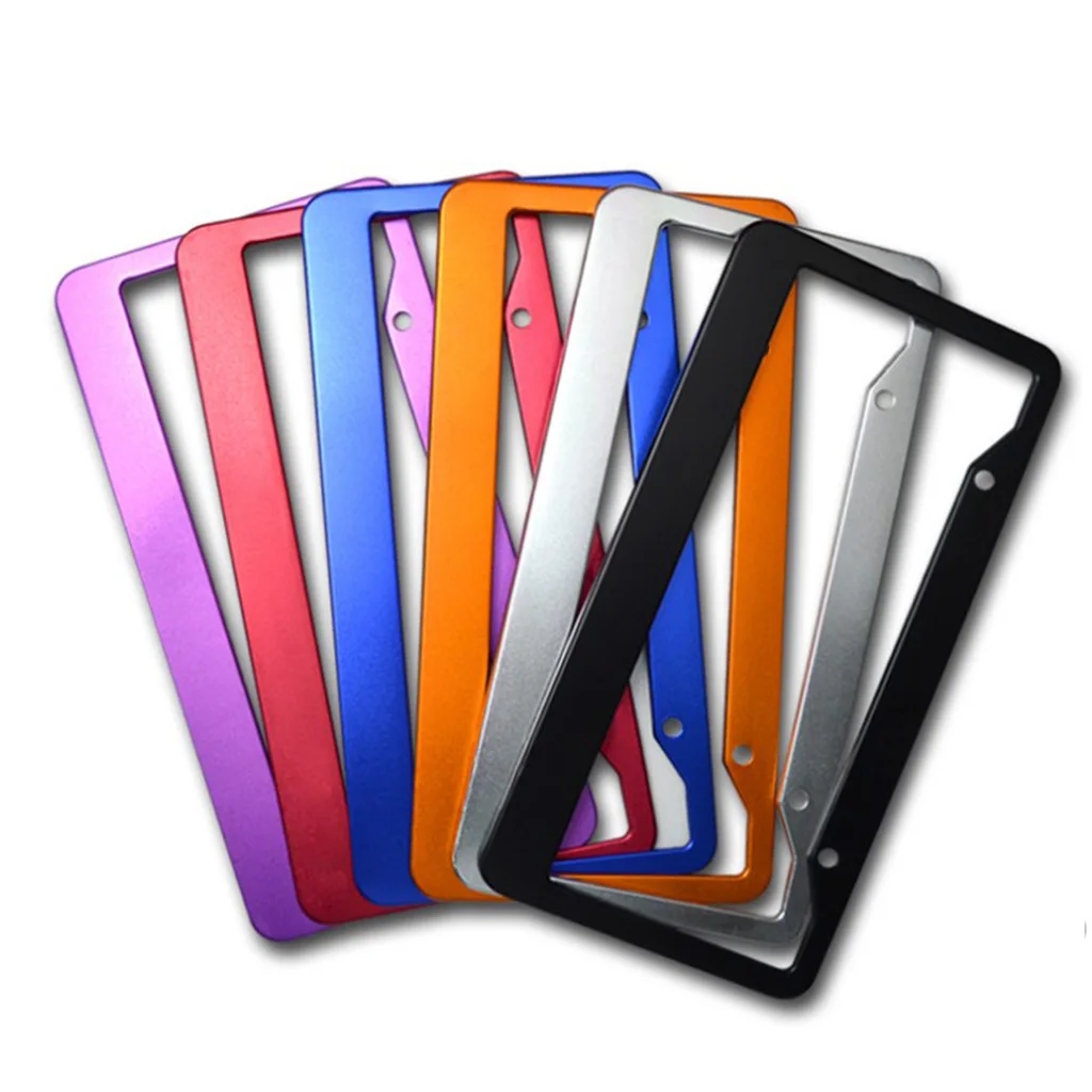 Metal License Plate Frame for Men Women Tag Holder Aluminum Alloy Car Tag Frame with Screws