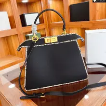 

New Fashion Women Genuine Leather Shoulder Bag High Quality Serpentine Design Evening Party Handbag Solid Color Lady Tote Bag