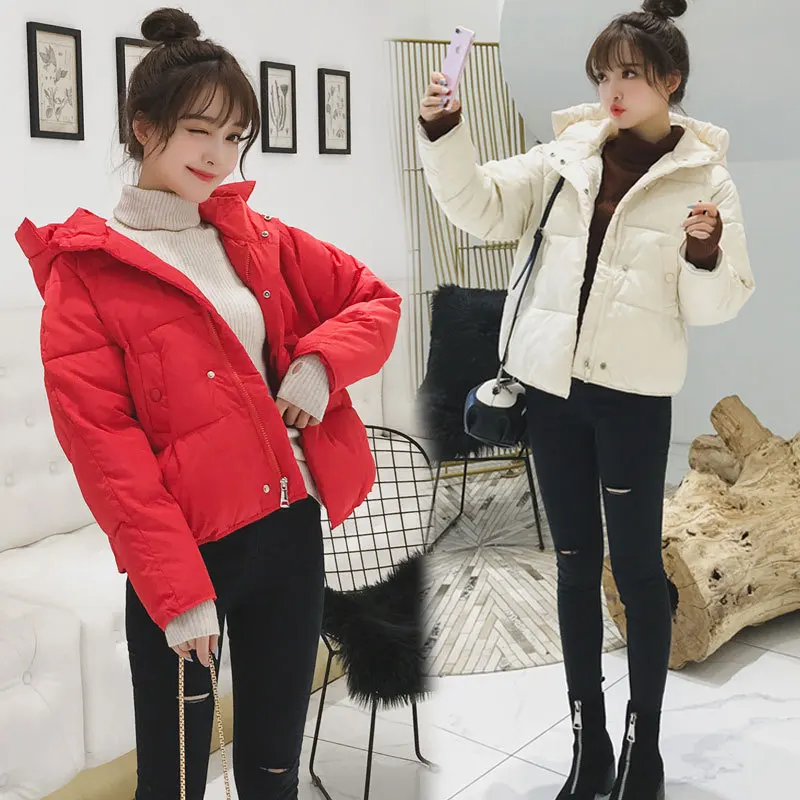 

Autumn And Winter WOMEN'S Dress 2019 South Korea Dongdaemun down Jacket Women's Short Students M Cotton Coat Loose-Fit BF down C
