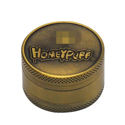 Honey Puff Бронзовый 3 слоя металлическая Дробилка Измельчитель табака контейнер для травы машина для обертывания мини УИБ инструменты дым аксессуары табака сигареты - Цвет: Honey Puff