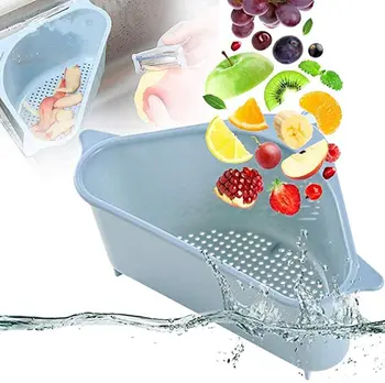 

Sink Basket Triangular Drain Shelf Sink Storage Rack Kitchen Sucker Storage Holder Bathroom Support Corner Hanging Shelf