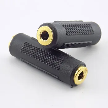 

1pcs Mini 3.5mm Female to 3.5mm Female Stereo Audio Converter Connector Jack Coupler Adapter Gold Plated H10