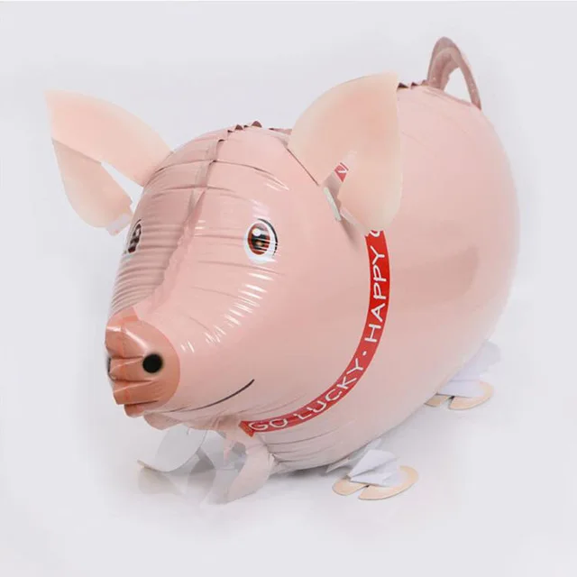 ZL pig 66x88 см шагающие животные Альпака шары овца лошадь пастбище День Рождения украшения kis цветок свинья кошка globos сюрприз - Цвет: ZL pig
