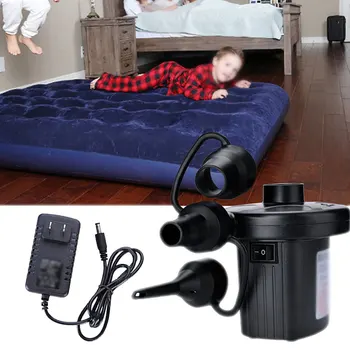 

12V Portable Car Air Compressor Pump Inflatable Boat Pump Air Mattress Camping Pump Car Electric Inflatable Pump with 3 Nozzles