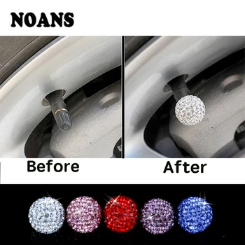 

4Pcs Diamond Shining Car Tire Valve Caps For Volkswagen Tiguan Touareg Scirocco VW Polo sedan Passat B5 B6 B7 B8 Golf mk3 mk4 4