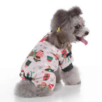 

Cute Pet Clothes Jumpsuit New Winter Small Medium Dog Cat Warm Coral Velvet Pajamas Pet Coat Costume Chihuahua Winter Pajamas 3