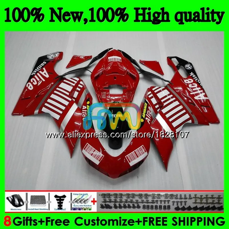 848 1098 для поездок на мотоцикле DUCATI 848R 1098R 1198 07 08 09 10 красный 11 70BS. 12 1098S 848S R 1198S 2007 2008 2009 2010 2011 2012 обтекатель - Цвет: No. 1